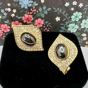 Arabesque Tile Pave CLIP Earrings
